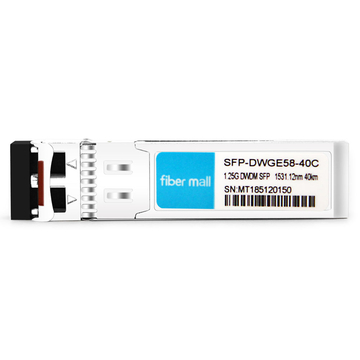 Brocade1G-SFP-ZRD-1531.12互換性のある1.25GDWDM SFP C58 100GHz 1531.12nm 40km LC SMFDDMトランシーバーモジュール