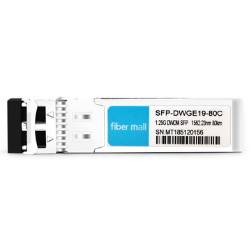 SFP-DWGE19-80C 1.25G DWDM SFP C19 100 جيجا هرتز 1562.23 نانومتر 80 كيلومتر LC SMF DDM وحدة الإرسال والاستقبال