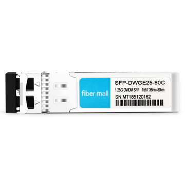 SFP-DWGE25-80C 1.25G DWDM SFP C25 100GHz 1557.36nm 80km LC SMF DDM Módulo transceptor