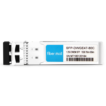 SFP-DWGE47-80C 1.25G DWDM SFP C47 100GHz 1539.76nm 80km LC SMF DDM Módulo transceptor