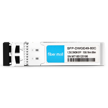 SFP-DWGE49-80C 1.25G DWDM SFP C49 100GHz 1538.19nm 80km LC SMF DDM Módulo transceptor