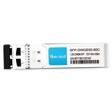 SFP-DWGE50-80C 1.25G DWDM SFP C50 100 جيجا هرتز 1537.40 نانومتر 80 كيلومتر LC SMF DDM وحدة الإرسال والاستقبال