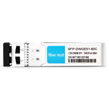 Cisco DWDM-SFP-3661-80 Compatible 1.25G DWDM SFP C51 100GHz 1536.61nm 80km LC SMF DDM Transceiver Module