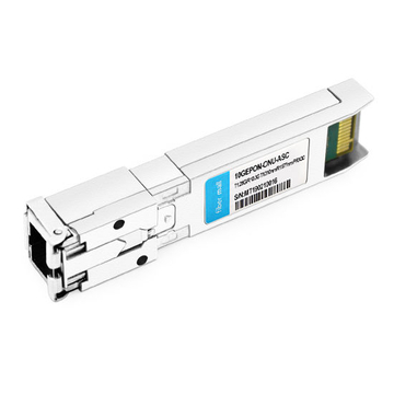 10GEPON-ONU-ASC غير متماثل 10GEPON ONU SFP + TX-1.25G / RX-10.3G TX-1310nm / RX-1577nm PR30 SC DDM 0 ° C ~ 70 ° C أجهزة الإرسال والاستقبال البصرية