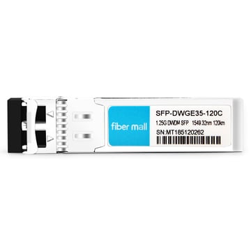 SFP-DWGE35-120C 1.25G DWDM SFP C35 100 جيجا هرتز 1549.32 نانومتر 120 كيلومتر LC SMF DDM وحدة الإرسال والاستقبال