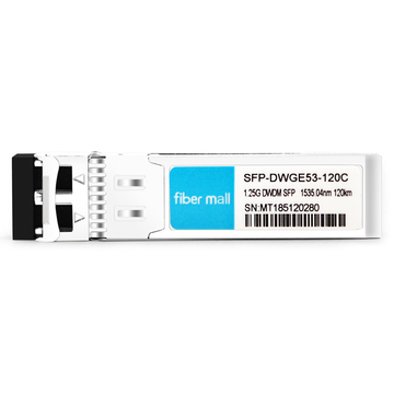 SFP-DWGE53-120C 1.25 G DWDM SFP C53 100 GHz 1535.04 nm 120 km LC SMF DDM-Transceiver-Modul