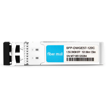 SFP-DWGE57-120C 1.25G DWDM SFP C57 100GHz 1531.89nm 120km LC SMF DDM Módulo transceptor