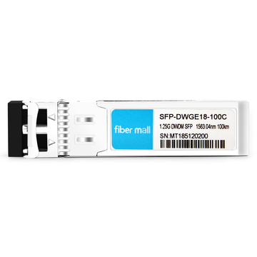 SFP-DWGE18-100C 1.25 G DWDM SFP C18 100 GHz 1563.04 nm 100 km LC SMF DDM-Transceiver-Modul