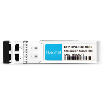 SFP-DWGE30-100C 1.25G DWDM SFP C30 100 جيجا هرتز 1553.32 نانومتر 100 كيلومتر LC SMF DDM وحدة الإرسال والاستقبال