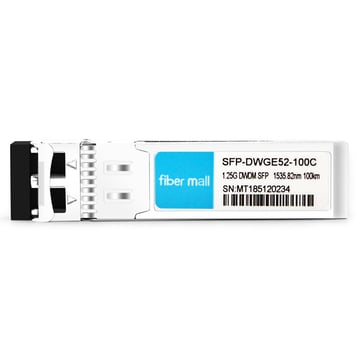 Модуль приемопередатчика Cisco DWDM-SFP-3582, совместимый с 1.25G DWDM SFP C52, 100 ГГц, 1535.82 нм, 100 км, LC SMF DDM