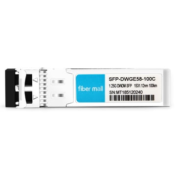 Cisco DWDM-SFP-3112 Compatible 1.25G DWDM SFP C58 100GHz 1531.12nm 100km LC SMF DDM Transceiver Module