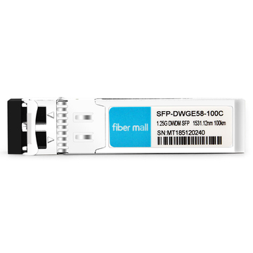 SFP-DWGE58-100C 1.25G DWDM SFP C58 100GHz 1531.12nm 100km LC SMFDDMトランシーバーモジュール