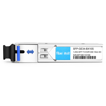 SFP-GE34-BX10S 1000Base BX BIDI SFP TX1310nm / RX1490nm 10km SC SMF DDM Transceptor Módulo