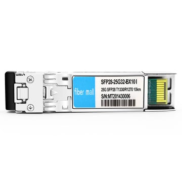 CiscoSFP-25G-BXD-I互換の25GBX BIDI SFP28 TX1330nm / RX1270nm 10km LC SMFDDMトランシーバモジュール