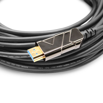 100Hz 및 328Gbps AOC 광섬유 HDMI 케이블에서 4m (60ft) 초강력 18K