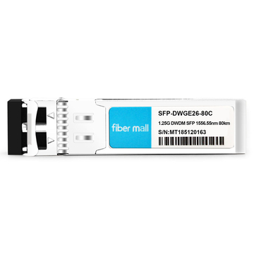 SFP-DWGE26-80C 1.25G DWDM SFP C26 100GHz 1556.55nm 80km LC SMF DDM Módulo transceptor