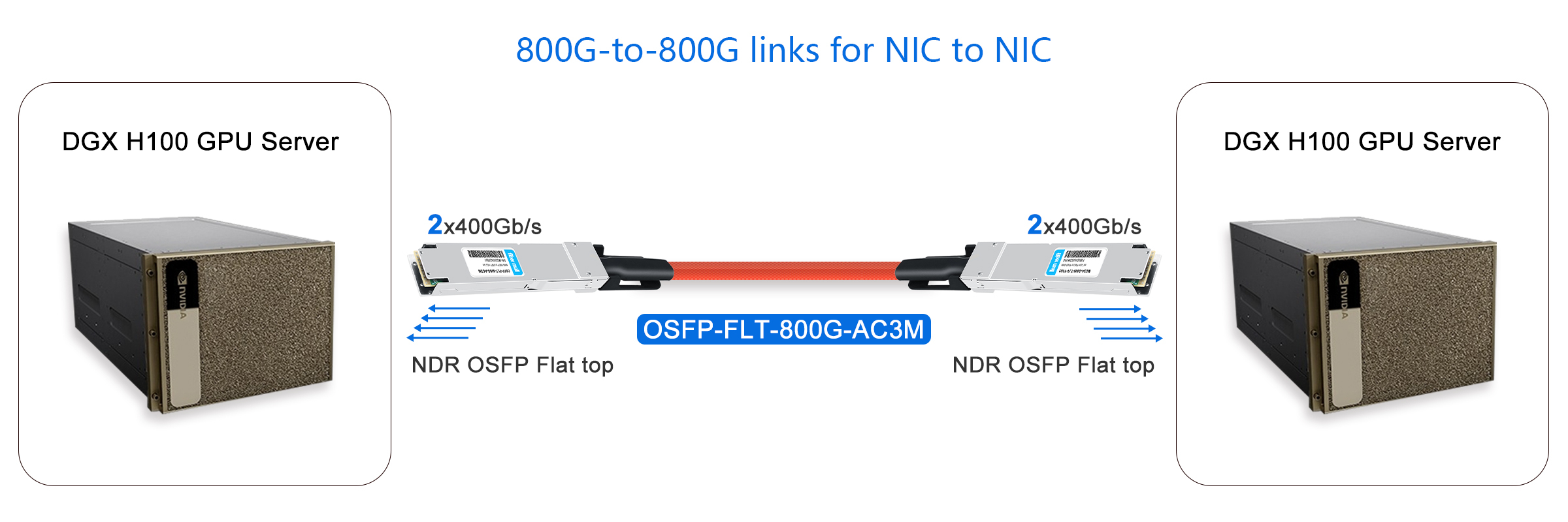 800G-to-800G links for NIC to NIC