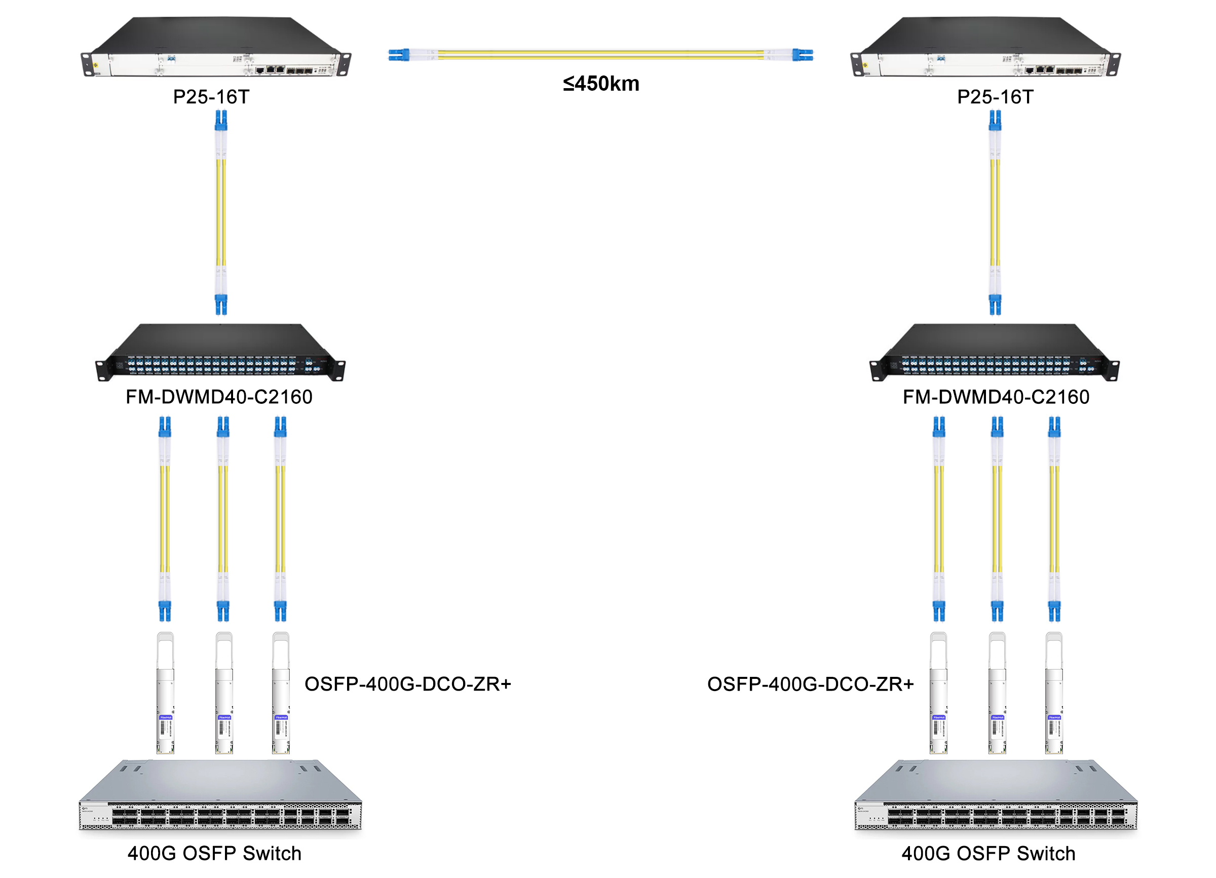 400G OSFP-DCO Solution for 450km